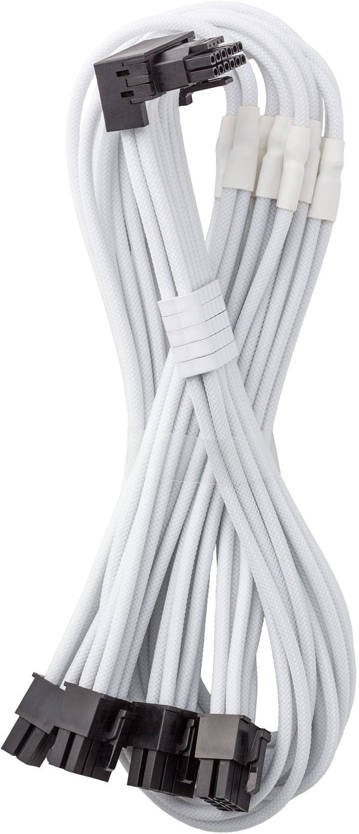 Kabllo lidhëse CableMod C-Series Pro Variant B, 16-pin në 4x 8-pin PCIe, kënd 90°, e bardhë