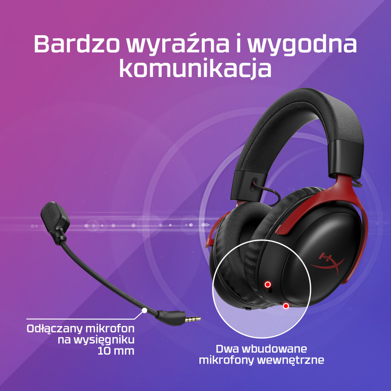 Kufje gaming HyperX Cloud III S Wireless, pa tela, DTS Headphone X, të zeza