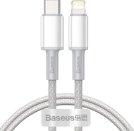 Kabllo Baseus, USB-C në Lightning, PD 20W, 100cm, e bardhë