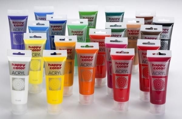 Ngjyrë akrilike Happy Color, 75ml, e hirtë