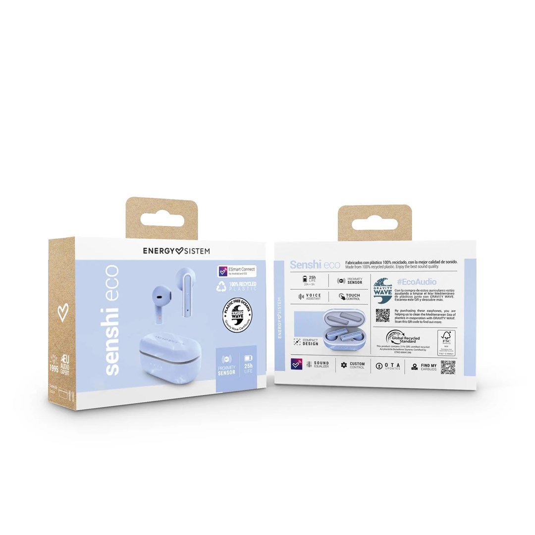 Kufje Energy Sistem Senshi Eco, True Wireless, të kaltra