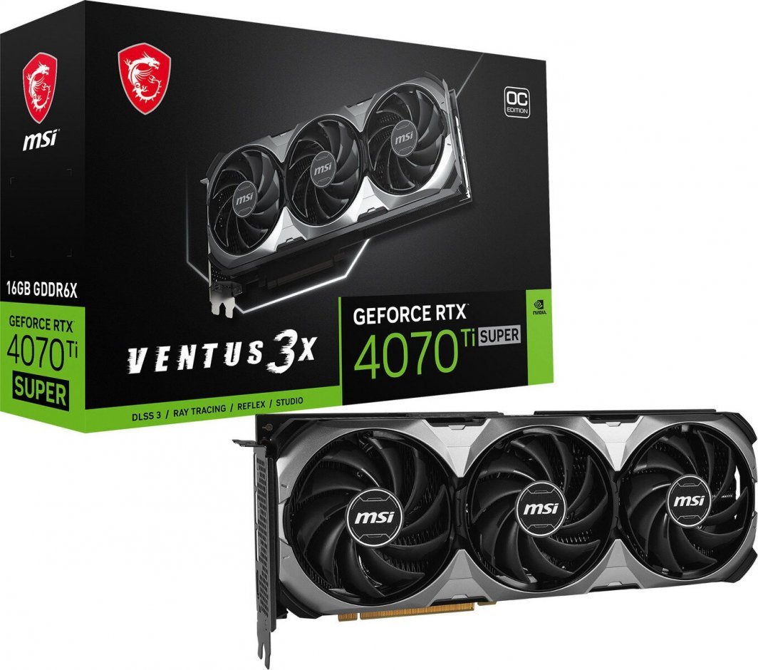 Kartelë grafike MSI GeForce RTX 4070 Ti SUPER Ventus 3X OC 16GB GDDR6X
