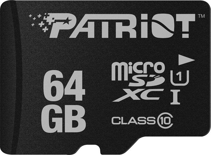 Kartë memorie Patriot LX Series MicroSDXC 10 UHS-I / U1 (PSF64GMDC10), 64 GB