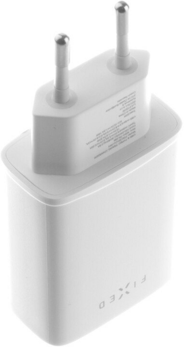 Karikues FIXED USB-C, PD, 30W, USB-C + USB-A,  i bardhë
