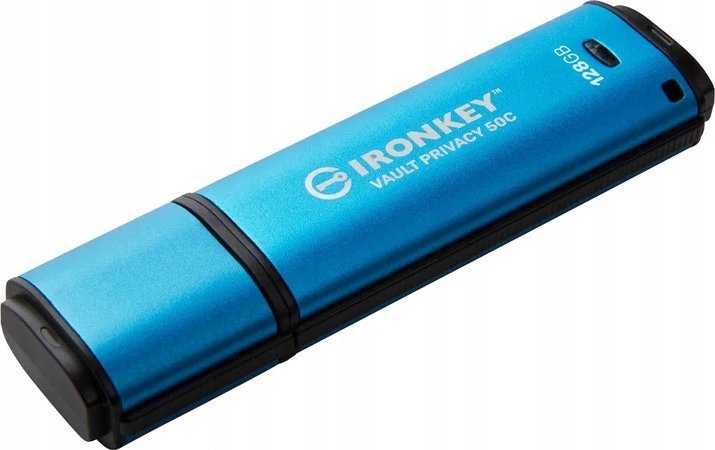 Pendrive Kingston IronKey VP50C, USB-C, 128 GB, i kaltër