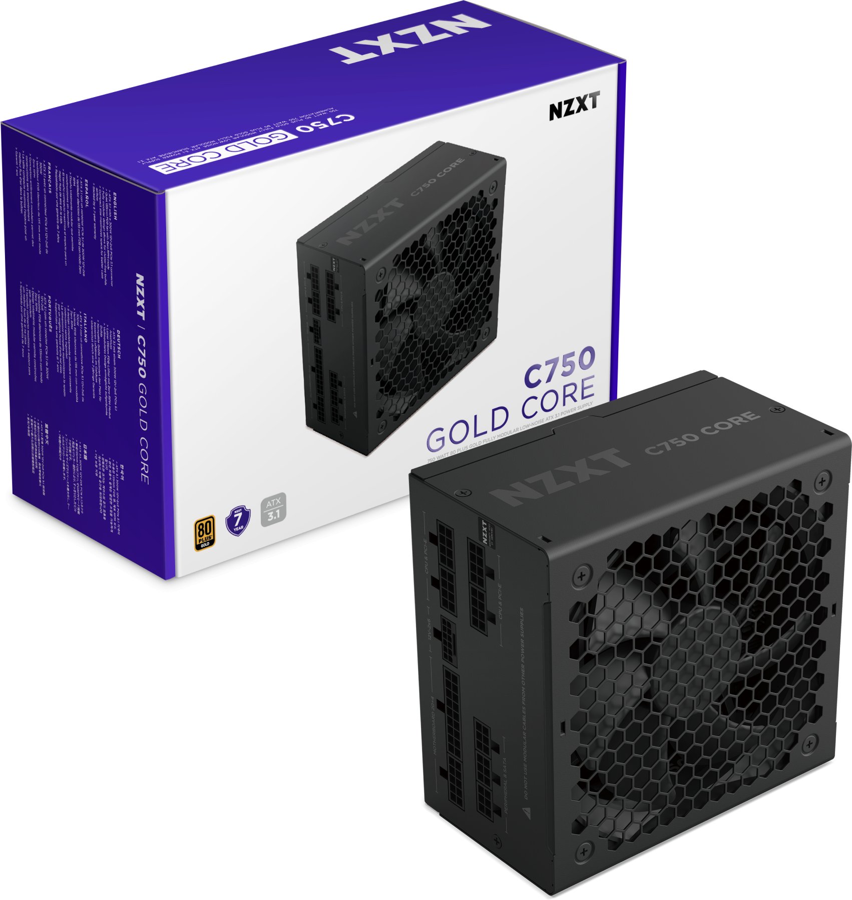 Furnizues energjie NZXT C750 Gold Core, 750W, 80 Plus Gold, ATX 3.1
