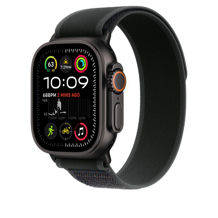 Apple Watch 49mm Loop, Black Trail Loop, Black Titanium Finish, S/M