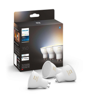 Spote të mençura Philips Hue White Ambiance GU10, set 3 copë, Bluetooth, të bardha