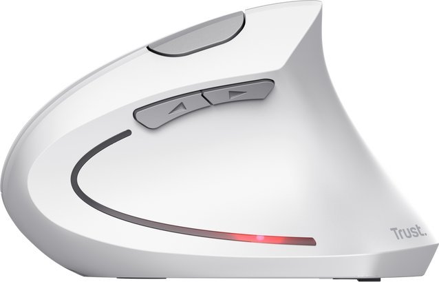 Maus Trust Verto, wireless, USB, i bardhë