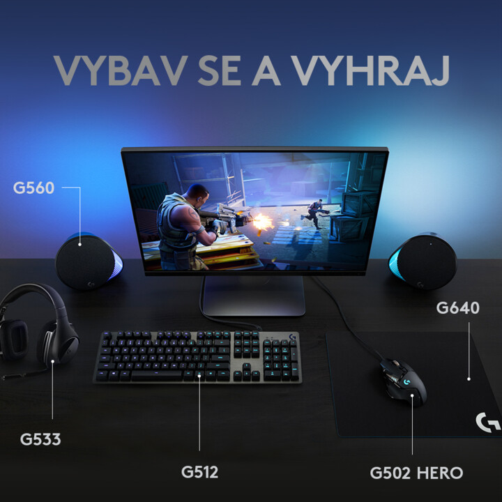 Tastierë Logitech G512 Carbon, GX Brown, CZ/SK