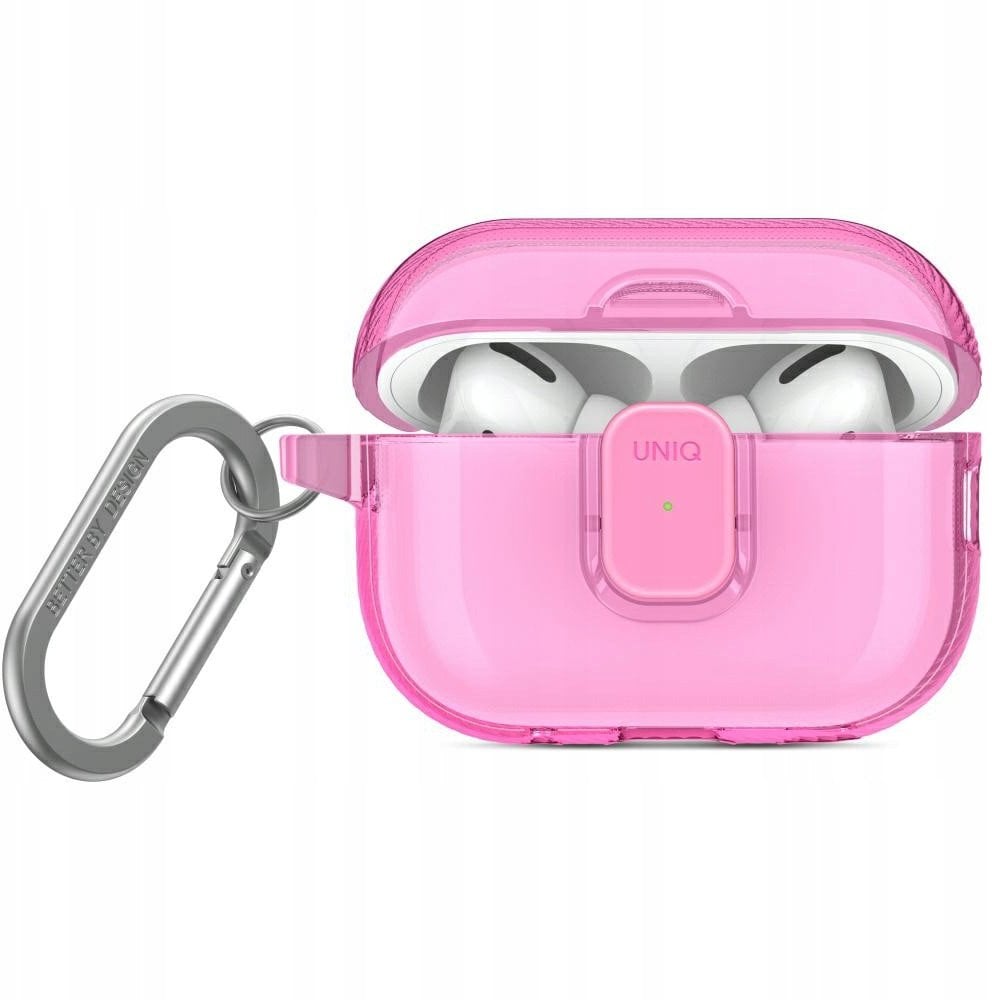 Калф Uniq Glase Pro за AirPods Pro 2, TPU, со капак за затворање, розова