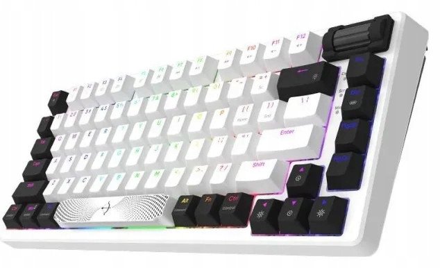 Механичка тастатура Aqirys ADARA MINI, 75%, RGB, бела и црна