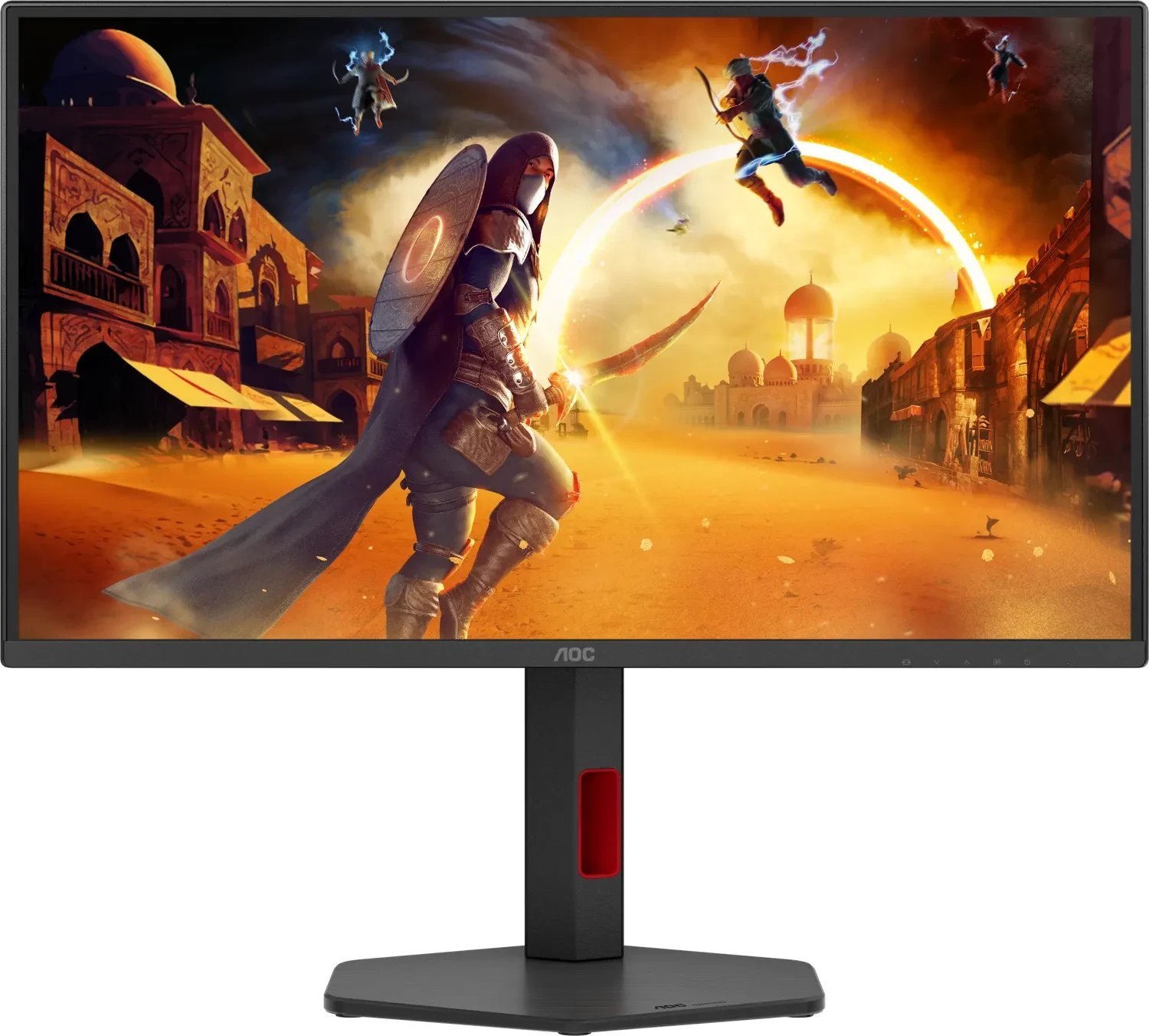 Monitor gaming AOC Q25G4SR, 24.5", QHD 2560 x 1440, 300Hz, i zi e kuqe