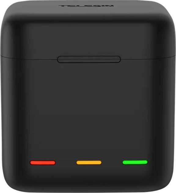 Karikues USB Telesin për 3 bateri të Gopro Hero 9, i zi