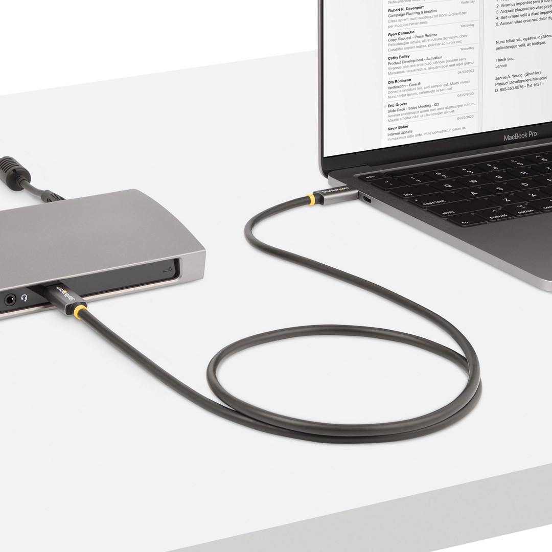 Kabllo Startech USB4, USB-C, 40 Gbps, 1m, e hirtë