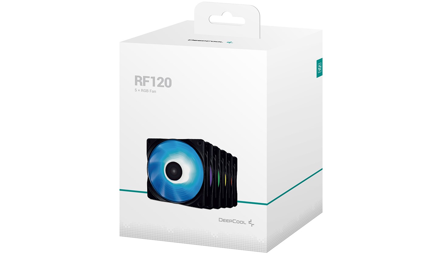 Ftohës Deepcool RF120M, 5 copë, 12 cm, i zi / i tejdukshëm