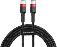 Kabllo Baseus Series USB-C PD2.0 60W Flash Charge (20V 3A), 1m, e zezë/kuqe