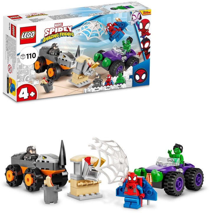 Играчка LEGO Marvel Super Heroes 10782 Hulk vs. Rhino - a duel of jeeps, 110 парчиња