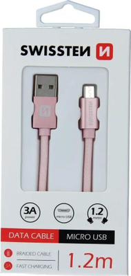 Kabllo USB në Micro USB Swissten, 1.2m, ngjyrë gold