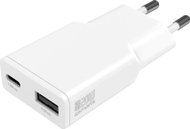 Karikues muri 4smarts PDPlug Duos Slim, 20W GaN, 1x USB C 1x USB A, i bardhë