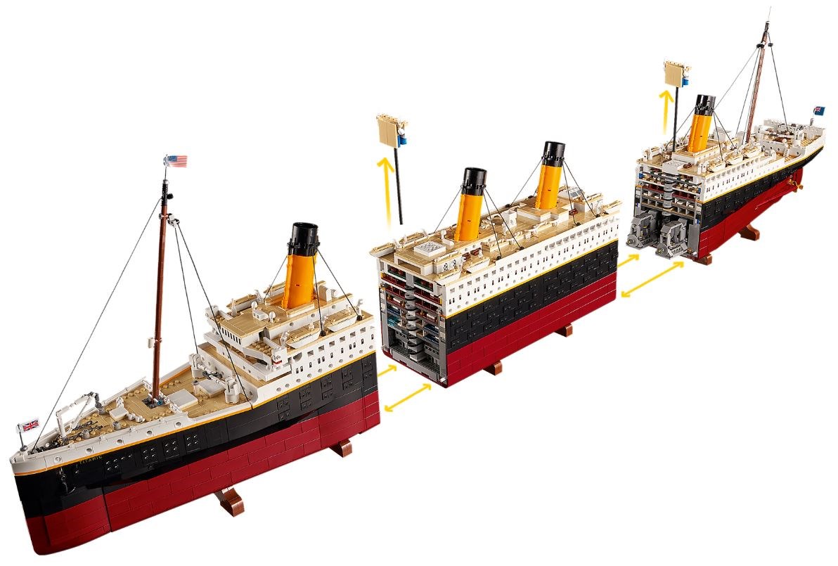 Set LEGO Icons Titanic 10294, model koleksionues, mbi 9000 pjesë, shumëngjyrësh