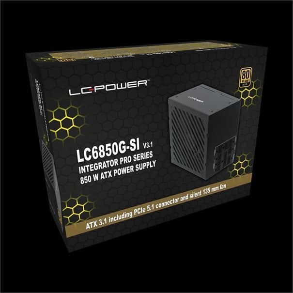 Furnizues energjie LC-Power Integrator Pro Series LC6850G-SI V3.1, 850W, 80+ Gold, ATX 3.1