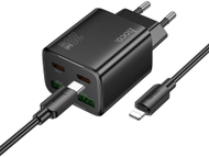 Karikues muror Hoco N55, 20W, 3A, me kabllo Lightning, i zi