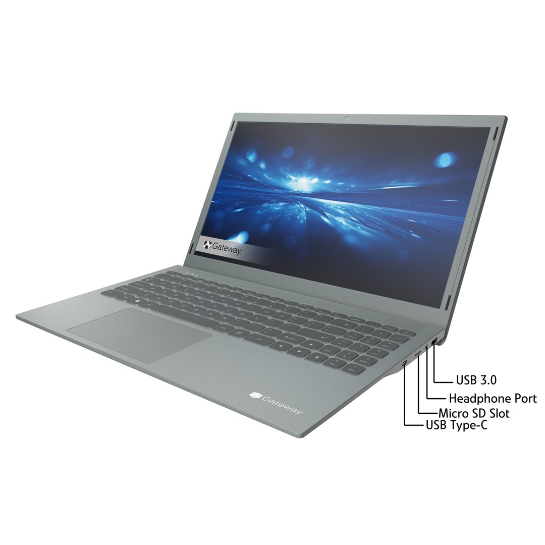 Laptop Gateway Ultra Slim, 15.6", Intel Pentium Silver, 4GB RAM, 128GB SSD, i hirtë