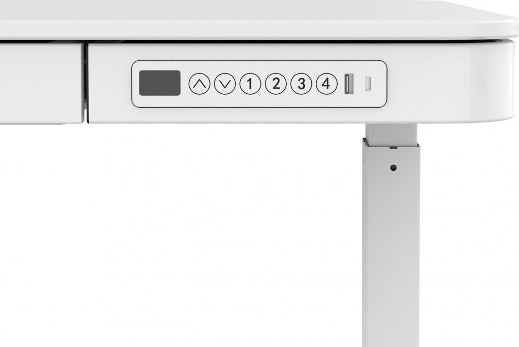 Tavolinë zyre Tuckano ET119W-C, me rregullim lartësie, e bardhë