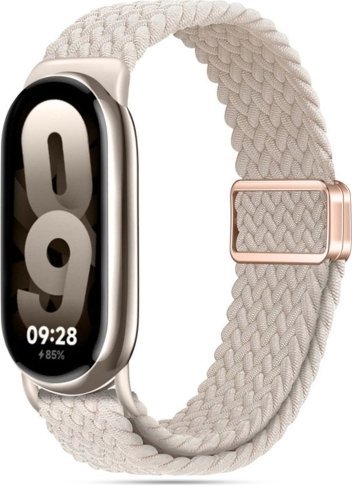Rrip dore Tech-Protect Nylonmag për Xiaomi Smart Band 8 9 NFC, najlon, Starlight