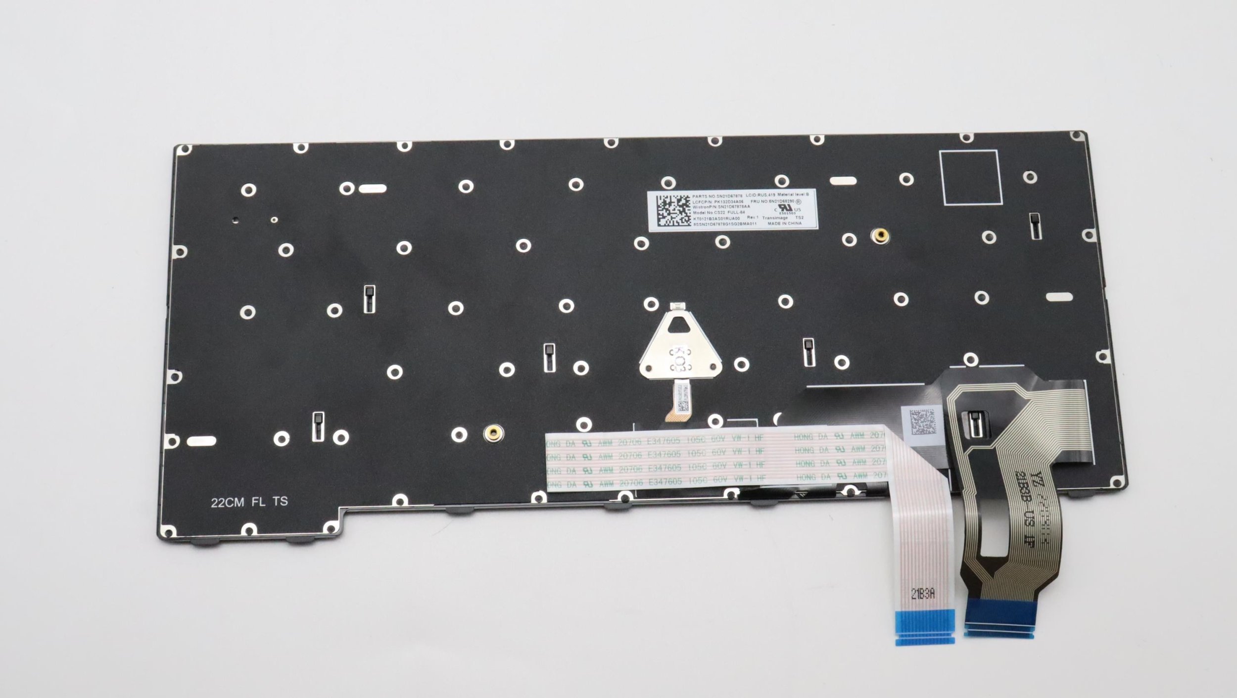 Tastierë laptopi Lenovo 5N21D68205, pjesë zëvendësuese, e zezë