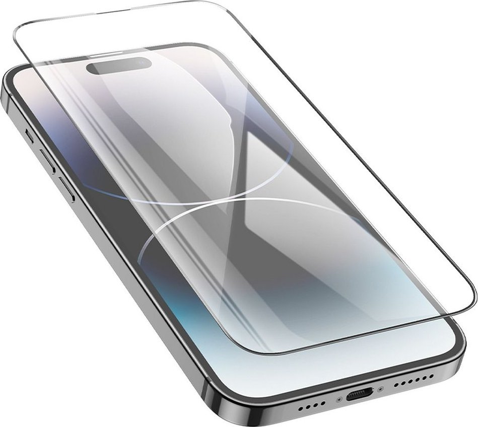 Set xhama mbrojtës Hoco për iPhone 14 Pro, 25 copë, tempered glass HD, transparent