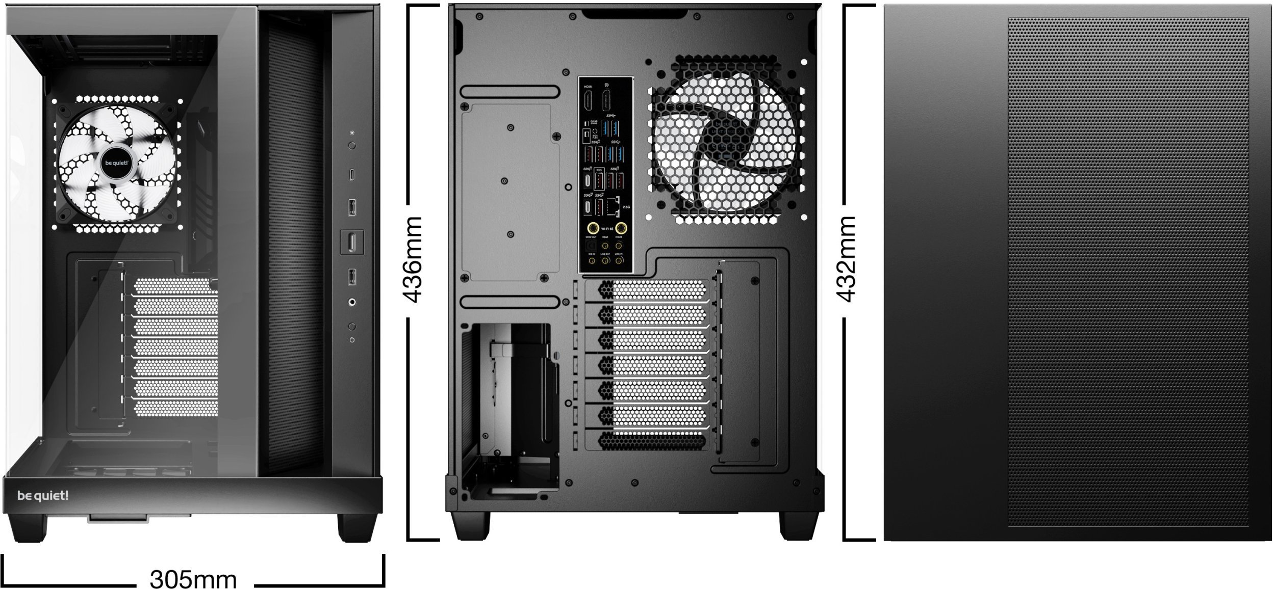 Kasa PC Be Quiet Light Base 500 LX, MIDI Tower, ARGB, e zezë