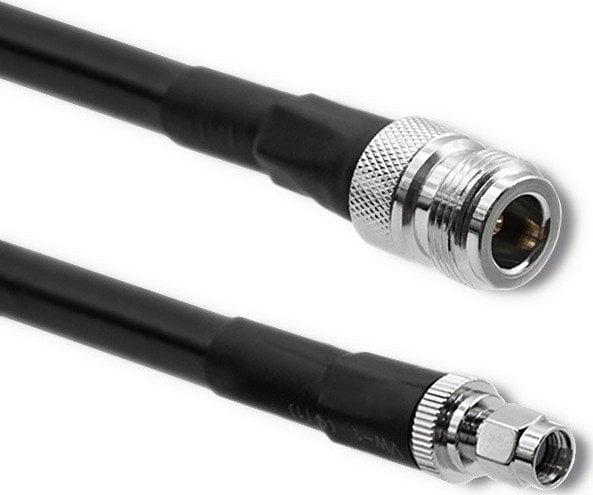 Kabllo koaksiale Panorama Antennas CS32, 2m, N(M) në SMA(M) RP, e zezë
