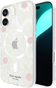 Mbrojtëse telefoni Kate Spade New York Hollyhock MagSafe, për iPhone 16, krem me lule