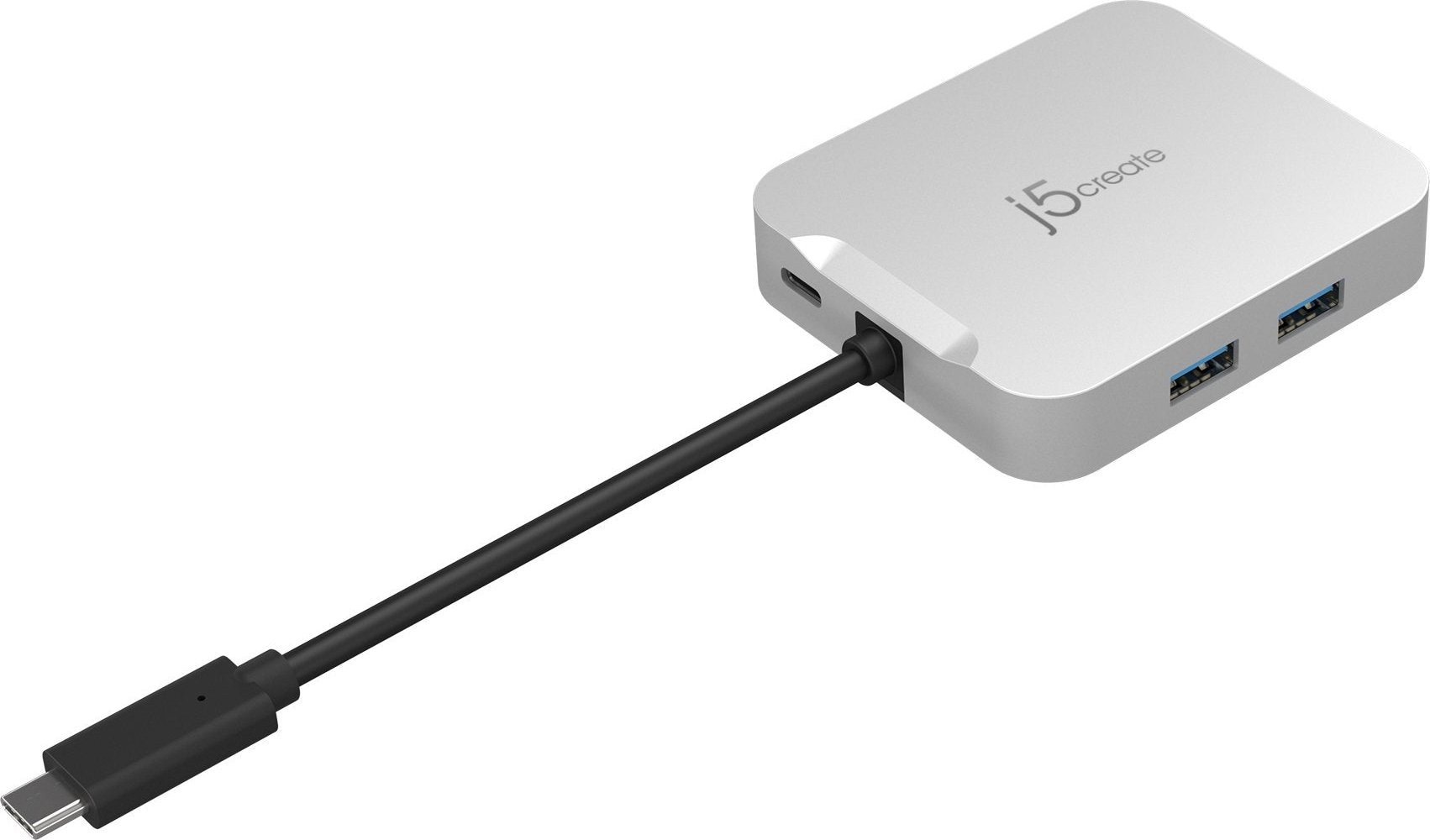 Adapter USB C j5create JCD391 4K60 Elite, PD 86W, shumë porte, argjendtë