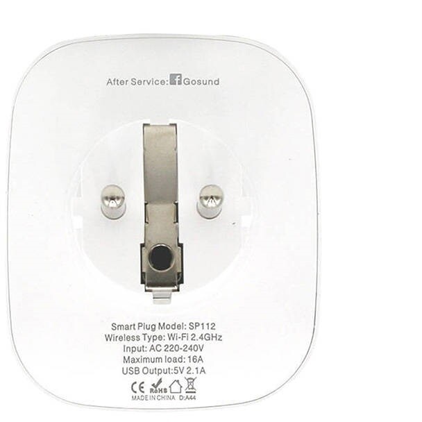 Prizë smart Gosund SP112 WiFi, 2xUSB, Tuya