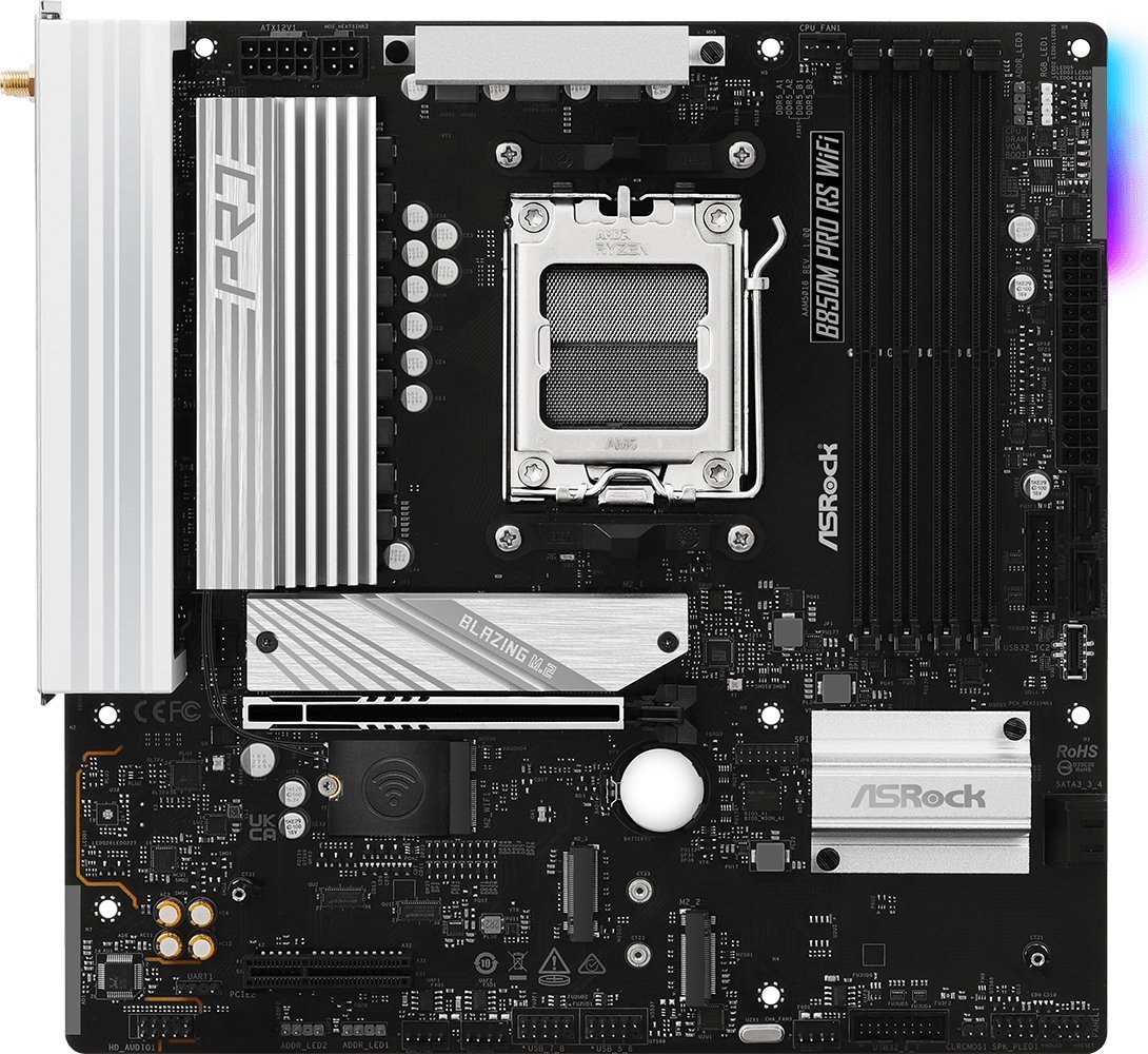 Pllakë amë Asrock B850M Pro RS WiFi, AMD B850, Socket AM5, Micro ATX 3