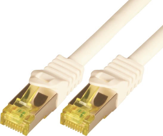 Мрежен кабел Mcab Patchcord, Cat7, S-FTP, PIMF, LSZH, 1 m, бел