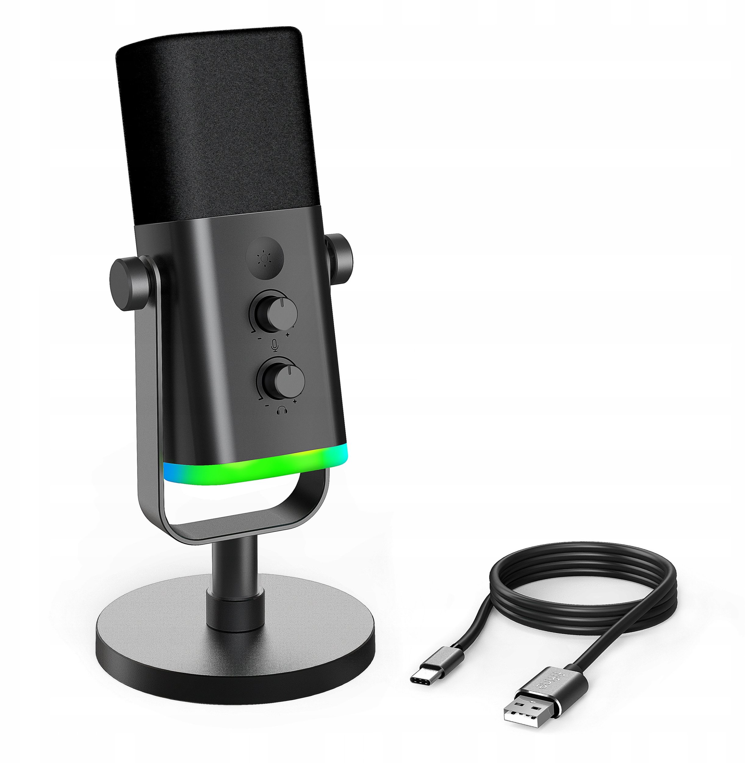 Mikrofon Fifine për streaming, dinamik, USB, i zi