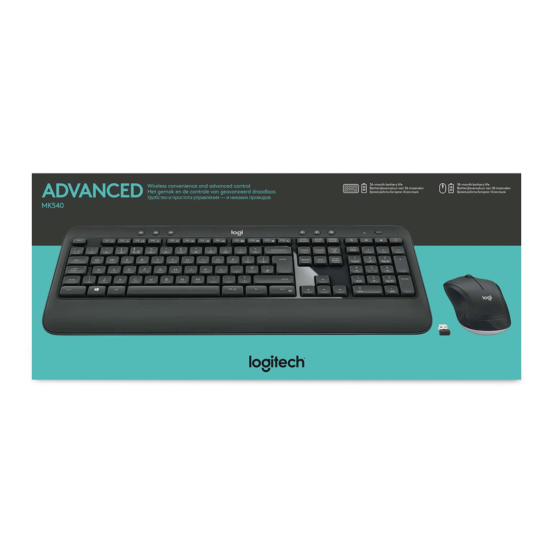 Set tastierë dhe maus Logitech MK540, i zi
