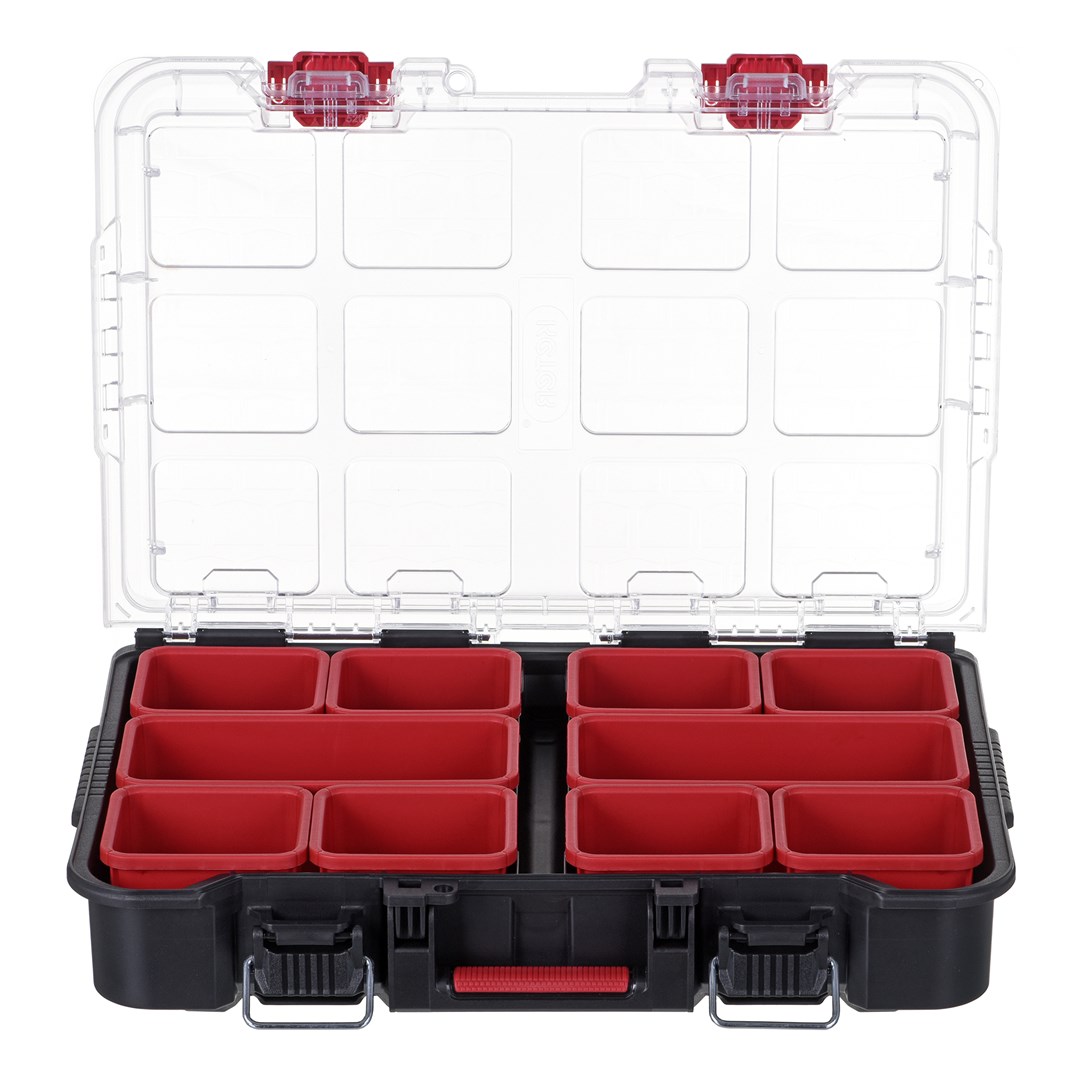Organizues veglash Keter Stack'N'Roll, kapak transparent, me dorezë bartëse