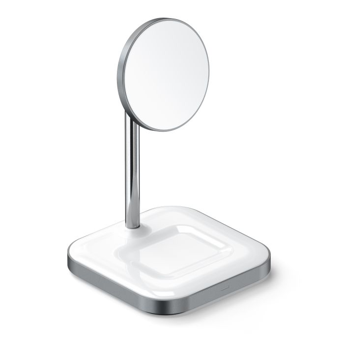 Karikues wireless Satechi Aluminiuem 2-in-1, i bardhë