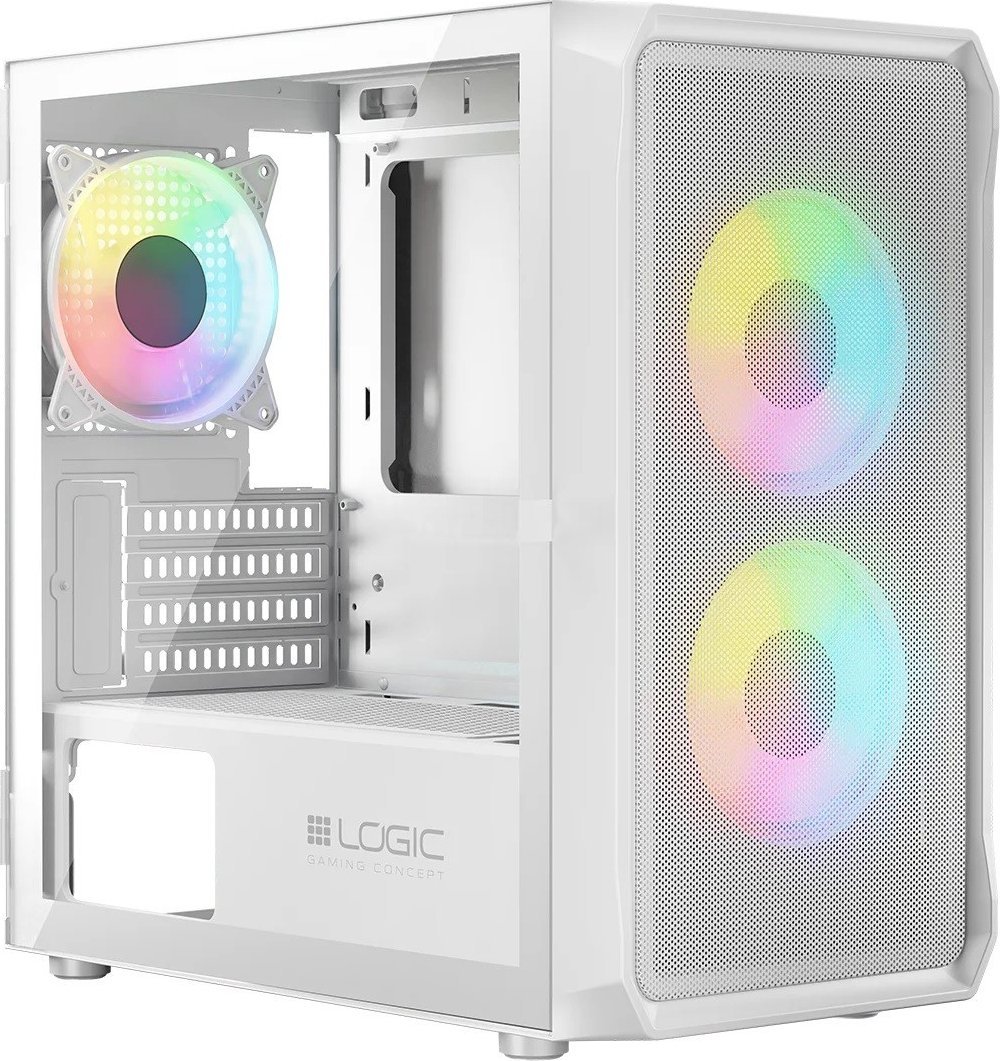 Kasë Logic Concept Portos Mini ARGB, e bardhë, Mini Tower