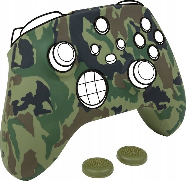 Mbulesë silikoni BigBen XBXGLOVE për Xbox Series X S, kundër rrëshqitjes, me mbulesa për analoge, e zezë