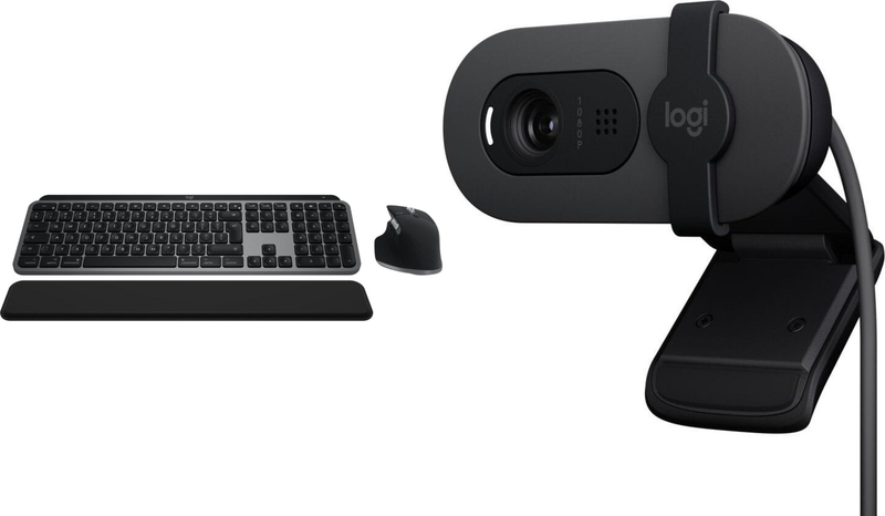 Set tastierë dhe maus Logitech MX Keys S Combo for Mac me Brio 100, pa tela, US layout, gri