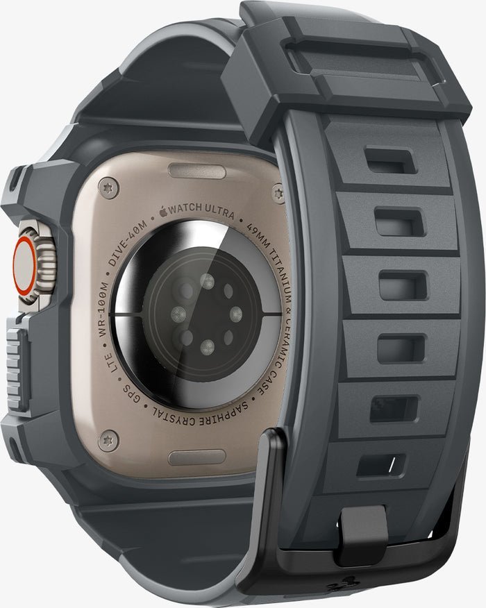 Kornizë me rrip për smartwatch Spigen Rugged Armor Pro, për Apple Watch Ultra 2/1 49mm, gri e errët