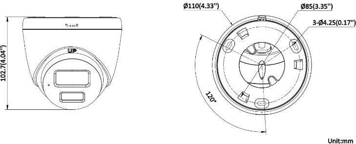 IP камера Hikvision DS-2CD1367G2H-LIU, 2.8mm, 6MP, бела
