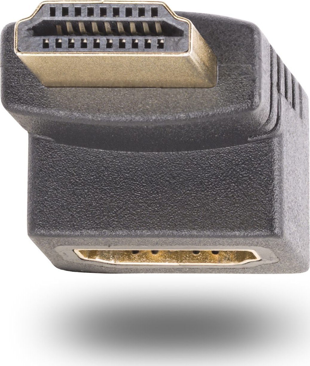 Adapter HDMI StarTech.com Down Angle, 2.0, 4K 60Hz, kënd 90°, i zi