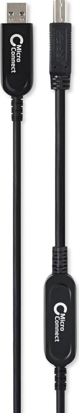 Kabllo USB Microconnect MC-USB3.0AB10OP, USB 3.2 Gen 2, 10m, e zezë